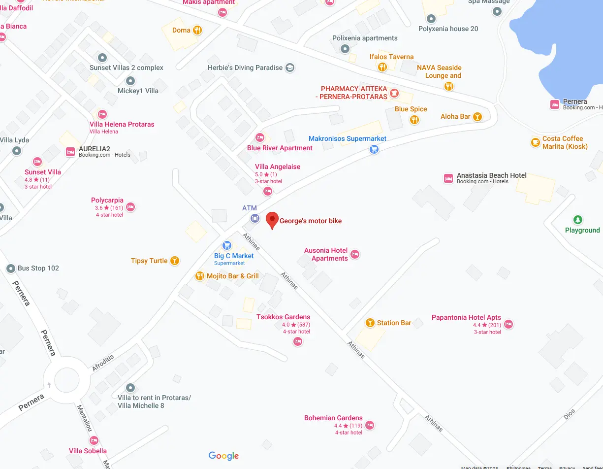 map location of george's quadbikes